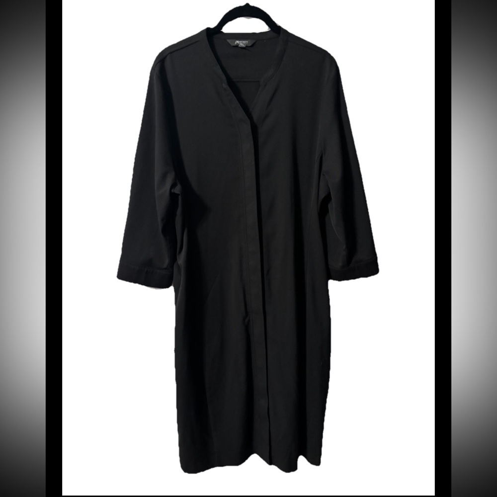 Affinity Apparel Size 14 Women’s Black Dress Uniform 3/4 Sleeves Buttons Pockets